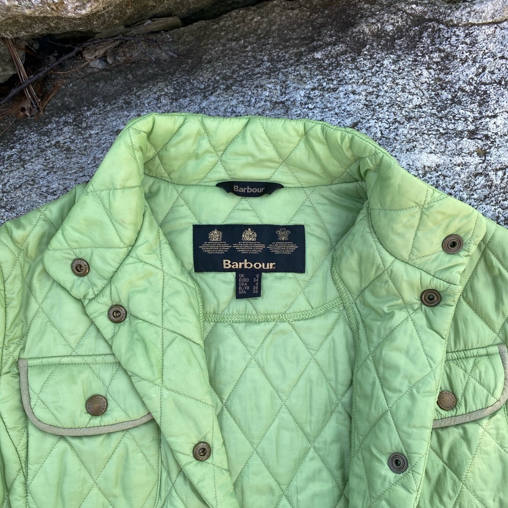 Light green Barbour quilted jacket - Picture 4 of 8